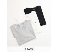 Tommy Hilfiger - Signature Essential - Confezione da 3 T-shirt multicolore con logo a bandiera XL