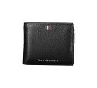 Tommy Hilfiger Sleek Black Leather Wallet with Ample Storage