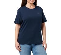 Tommy Hilfiger Slim Cody C-Nk SS Ww0Ww40587, Top in Maglia a Maniche Corte, Donna, Blu (Dark Night Navy), S