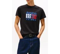Tommy Hilfiger Slim Flag Shortsleeve Tee Black Taglia: S | T-shirt stampate Outlet | Uomo | Nero