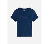 Tommy Hilfiger Slim Linear Logo W - T-shirt - Donna - Blu Navy L
