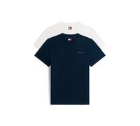 Tommy Hilfiger Slim Linear Ss T-shirt Ecru/dark Night Navy Taglia: M | Jeans Outlet | Uomo | Nero