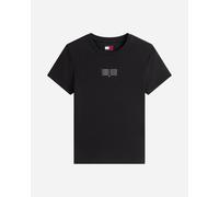 Tommy Hilfiger Slim Multi Linear W - T-shirt - Donna - Nero L