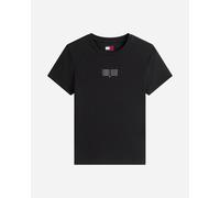 Tommy Hilfiger Slim Multi Linear W - T-shirt - Donna - Nero S
