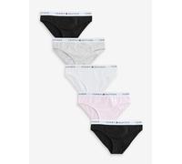 Tommy Hilfiger Slip Tommy Hilfiger Signature Repeat Logo con elastico in vita 5 Confezione 146152cm Nero