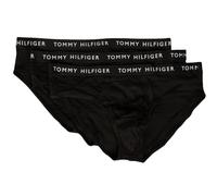 Tommy Hilfiger Slip Uomo Confezione 3 Slip Mutande Elastico a Vista Cotone Elasticizzato Underwear Articolo UM0UM02206, 0TE Black/Black/Black, XL