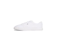 Tommy Hilfiger TH Low Profile Vulc Canvas Fw0fw09102, Basso Top Donna, White (White), 38 EU