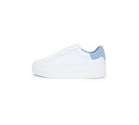Tommy Hilfiger Chic Platform Cupsole Sneaker Fw0Fw09021, Basso Top Donna, White (White/Clear Water), 40 EU