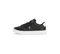 Tommy Hilfiger Donna Sneakers Court Essential Chic in Pelle, Nero (Black), 38