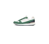 Tommy Hilfiger Uomo Sneakers Running Light Eva Seasonal Mesh in Pelle, Verde (Ecru/Street Green), 40