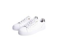 Tommy Hilfiger Donna Sneakers con Suola Preformata Feminine in Pelle, Bianco (White/Space Blue), 41