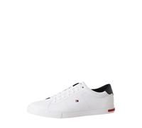 Tommy Hilfiger Uomo Sneakers Vulcanizzate Essential Leather Detail Vulc Scarpe, Bianco (White), 44