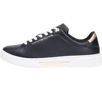 Tommy Hilfiger Sneaker da Donna Essential Chic Court FW0FW09019 Bassa, Nero (Nero), 39, Black, 39 EU