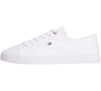 Tommy Hilfiger TH Foxing Sneaker Canvas Fw0fw09170, Basso Top Donna, White (White), 40 EU