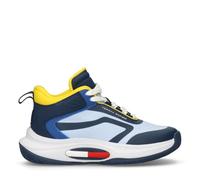 Tommy Hilfiger, Sneakers Alta Allacciata, Scoot, Blu/Celeste/Giallo, 39