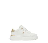 Tommy Hilfiger sneakers bambina in ecopelle bianco oro