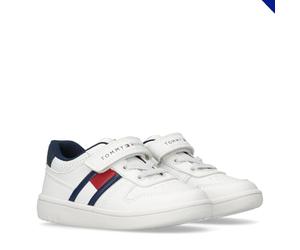 Tommy Hilfiger Sneakers Basse Stringate/con Velcro, Skyler, Bianco/Blu