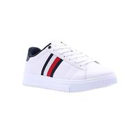Tommy Hilfiger Sneakers con Suola Preformata Uomo Supercup Leather Scarpe, Bianco (White), 45 EU