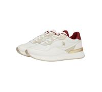 Tommy Hilfiger Sneakers in Pelle con Plateau monogramma Bianco