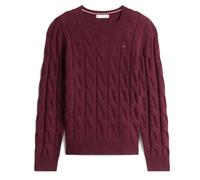 Tommy Hilfiger Soft Wool Cable C-NK LS SWT, Colore: rosso, M