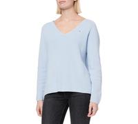 Tommy Hilfiger Stitch Cucitura CO Cardi V-NK LS WW0WW44452, Blue (Breezy Blue), XS Donna