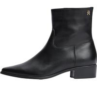 Tommy Hilfiger Stivaletto Donna Pelle W Zip Fw0fw09921Low Boots, Black, 36 EU
