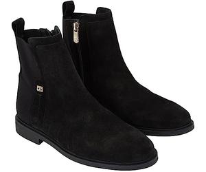 Tommy Hilfiger Stivali Bassi Donna Essentials Pelle Scamosciata, Nero (Black), 36 EU