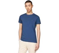 Tommy Hilfiger Stretch Slim Fit Tee Mw0Mw10800, Magliette a Maniche Corte Uomo, Blu (Aegean Sea), XS