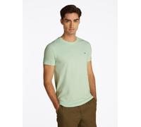 TOMMY HILFIGER Stretch Slim Fit Tee Mw0Mw10800, Magliette a Maniche Corte Uomo, Green (Opal Green), S