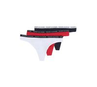 Tanga Tommy Hilfiger Thong nero bianco rosso (3 unità) - L