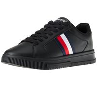 Tommy Hilfiger Supercup Lth Stripes Ess FM0FM04895, Sneaker con Suola Cupsole Uomo, Nero (Black), 45.5 EU