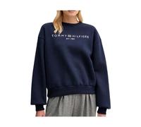 Tommy Hilfiger, ,Sweatshirts & Hoodies ,Donna ,Blu ,S Corp Logo Modern Sweatshirt