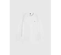 TOMMY HILFIGER T-shirt a maniche lunghe da bambino in cotone con logo 4 Bianco