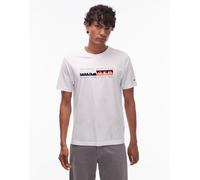 Tommy Hilfiger - T-shirt bianca con grafica del logo color block-Bianco M