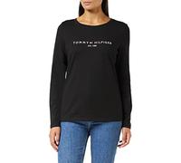 Tommy Hilfiger T-Shirt Donna Regular Hilfiger C-Nk Tee LS Con Scollo Rotondo, Nero (Black), XXS