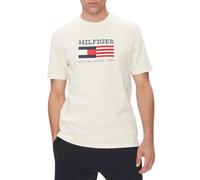 Tommy Hilfiger - Americana - T-shirt bianco sporco con logo a bandiera 46-48