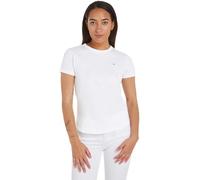 Tommy Hilfiger T-shirt Maniche Corte Donna 1985 Slub Slim Fit, Bianco (Th Optic White), XS