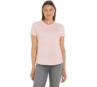 Tommy Hilfiger T-shirt Maniche Corte Donna 1985 Slub Slim Fit, Rosa (Whimsy Pink), S