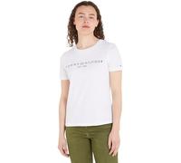 Tommy Hilfiger T-Shirt Maniche Corte Donna Scollo Rotondo, Bianco (TH Optic White), S