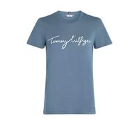 Tommy Hilfiger T-shirt Maniche Corte Donna Scollo Rotondo, Blu (Blue Coal), XXS
