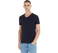 Tommy Hilfiger T-shirt Maniche Corte Uomo Core Stretch Scollo a V, Blu (Desert Sky), L