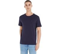 Tommy Hilfiger T-Shirt Maniche Corte Uomo Scollo Rotondo, Blu (Navy Blazer), L