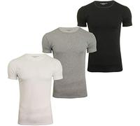 Tommy Hilfiger T-shirt Maniche Corte Uomo Scollo Rotondo, Multicolore (Black/Grey Heather/White), XL