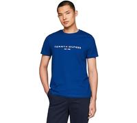 Tommy Hilfiger Uomo T-shirt Maniche Corte Tommy Logo Scollo Rotondo, Blu (Anchor Blue), S
