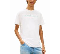 Tommy Jeans - Tjm Reg Linear Logo DM0DM20744 Bianco - Abbigliamento XL Bianco