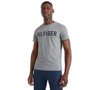 Tommy Hilfiger T-Shirt Uomo CN SS Tee Hilfiger Con Scollo Rotondo, Grigio (Mid Grey Heather), M