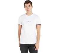 Tommy Hilfiger T-Shirt Uomo Maniche Corte Tipped Tee Scollo Rotondo, Bianco (White), XXXL