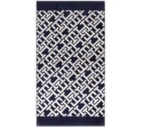 Tommy Hilfiger, Telo Mare o Piscina Maxi Spugna di Puro Cotone Cinigliato Spirit Navy 90x170 cm