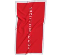 Tommy Hilfiger Telo mare piscina spa spugna di cotone con stampa cm.180x100 (circa) articolo UU0UU00074 towel, XJD Daring scarlet, Taglia unica