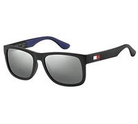 Tommy Hilfiger TH 1556/S, Occhiali da Sole Uomo, Multicolore (Blk Blue), 52